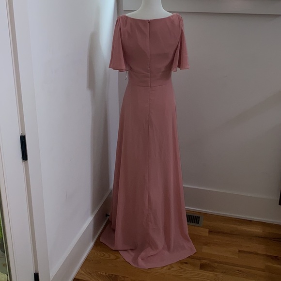 NWOT Social Bridesmaids 8188 Ruffle Sleeve V-neck - Picture 7 of 12